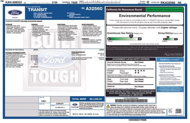 2024 Ford Transit Cargo Van 148 WB Medium Roof Cargo