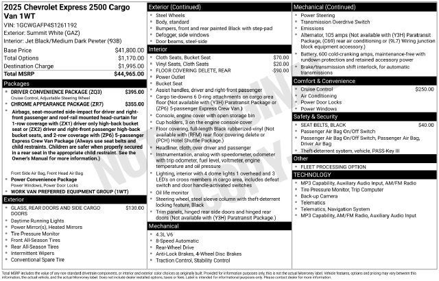 2025 Chevrolet Express Cargo Work Van - Photo 7