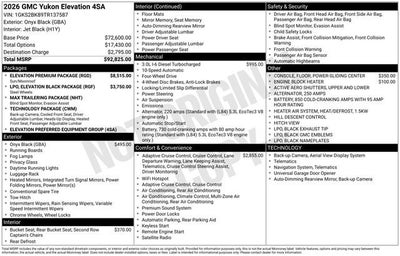 2026 GMC Yukon Elevation