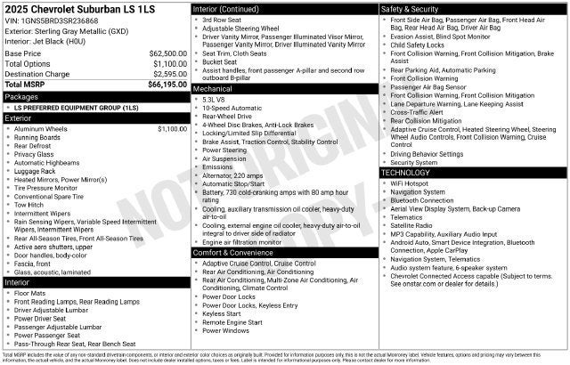 2025 Chevrolet Suburban LS