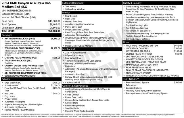 2024 GMC Canyon AT4
