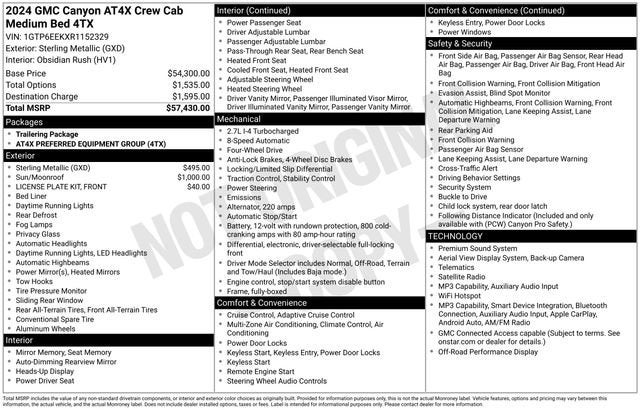 2024 GMC Canyon AT4X
