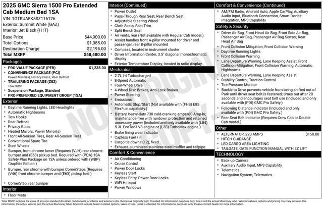 2025 GMC Sierra 1500 Pro