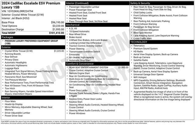 2024 Cadillac Escalade ESV Premium Luxury