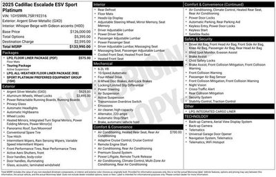 2025 Cadillac Escalade ESV Sport Platinum