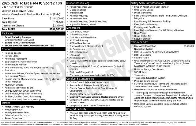 2025 Cadillac ESCALADE IQ Sport 2