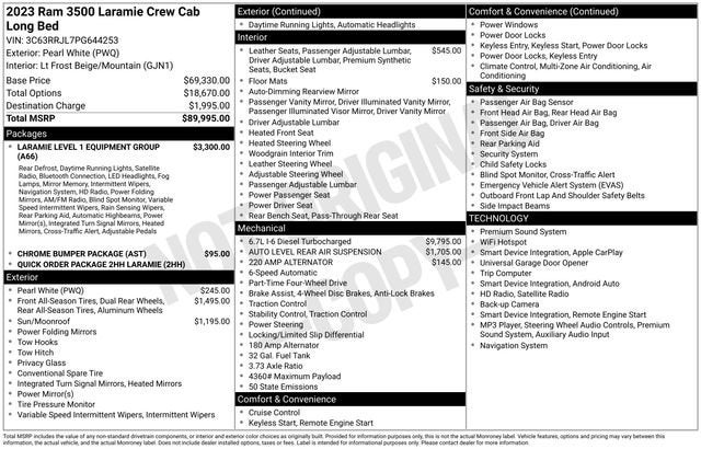 2023 RAM 3500 Laramie Crew Cab 4x4 8' Box