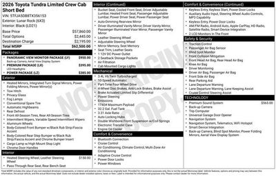 2026 Toyota Tundra 4WD Limited