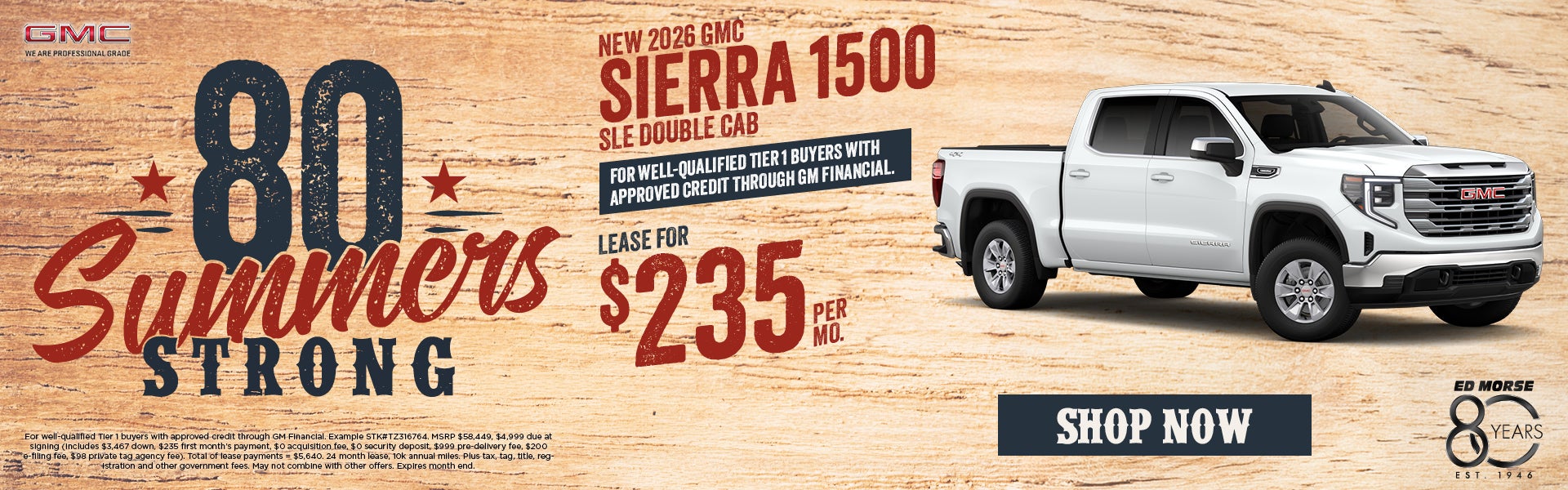 New 2026 GMC Sierra 1500 SLE Double Cab